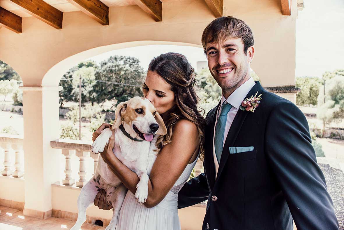 fotógrafo bodas en Mallorca perro