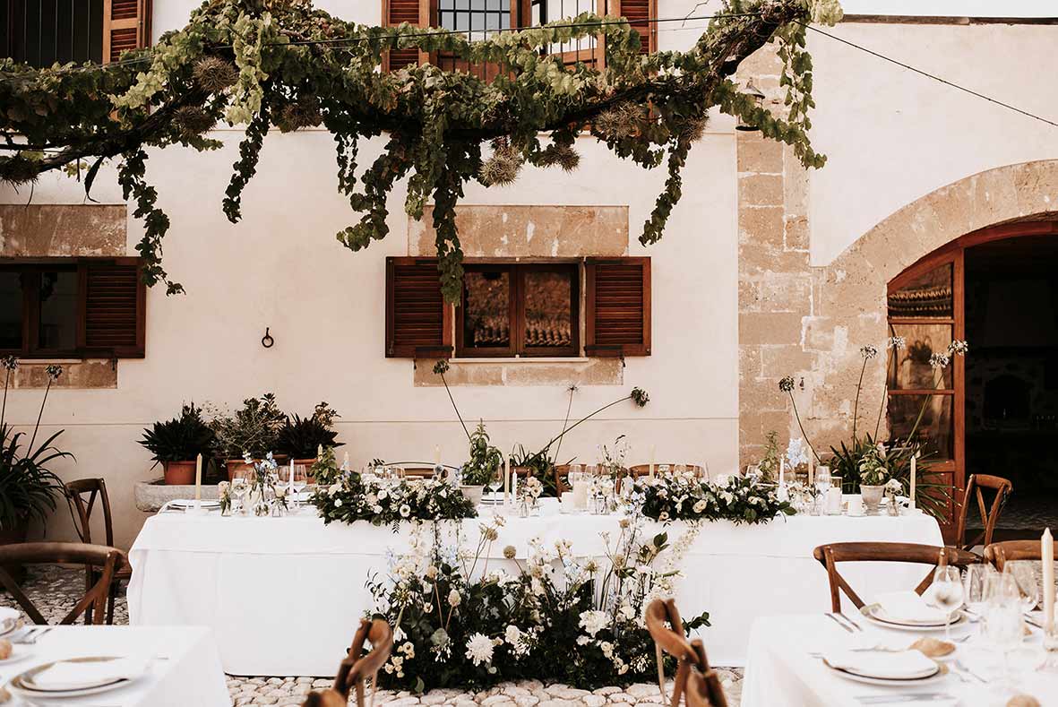 "ALT"boda mexicana en Mallorca mesa nupcial finca las barracas"