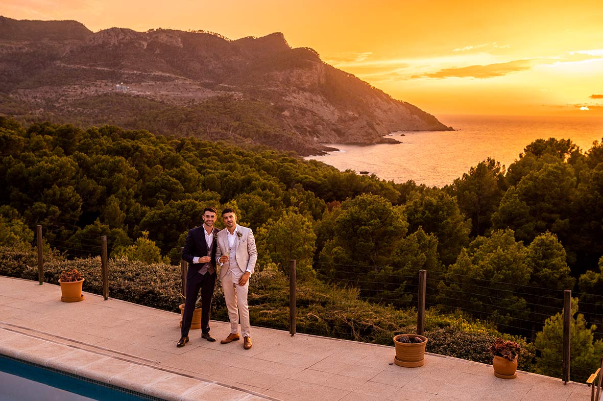 "ALT"fotografía de bodas Mallorca puesta de sol foto"