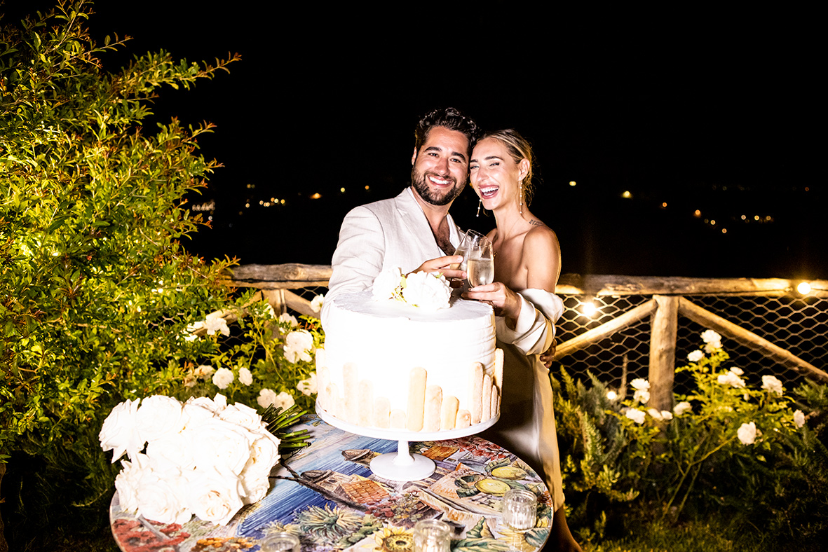 "ALT"boda en la costa amalfitana tarta"