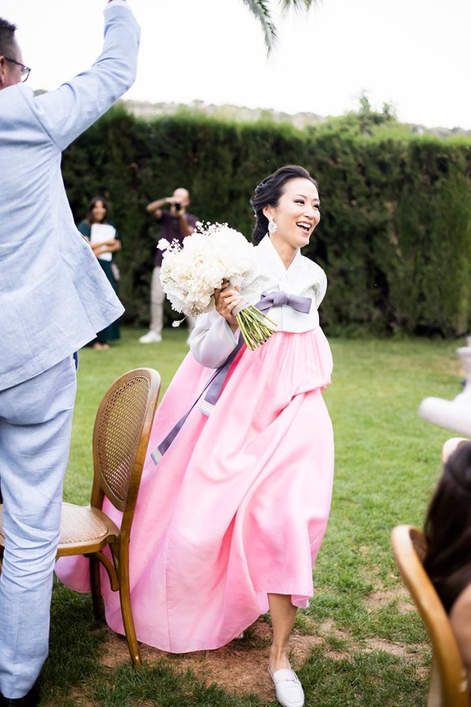 "ALT"boda coreana en finca comassema mallorca novia entrada banquete"