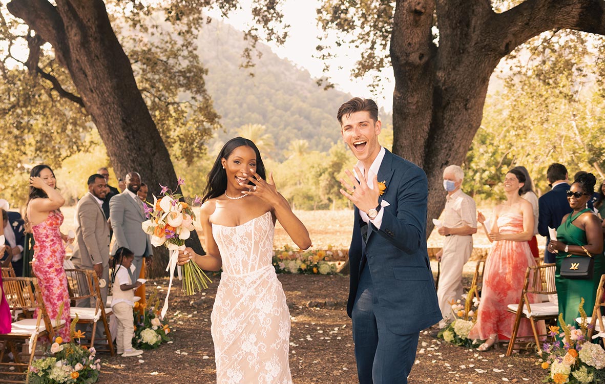 "alt"luxury wedding mallorca exit ceremony son togores"
