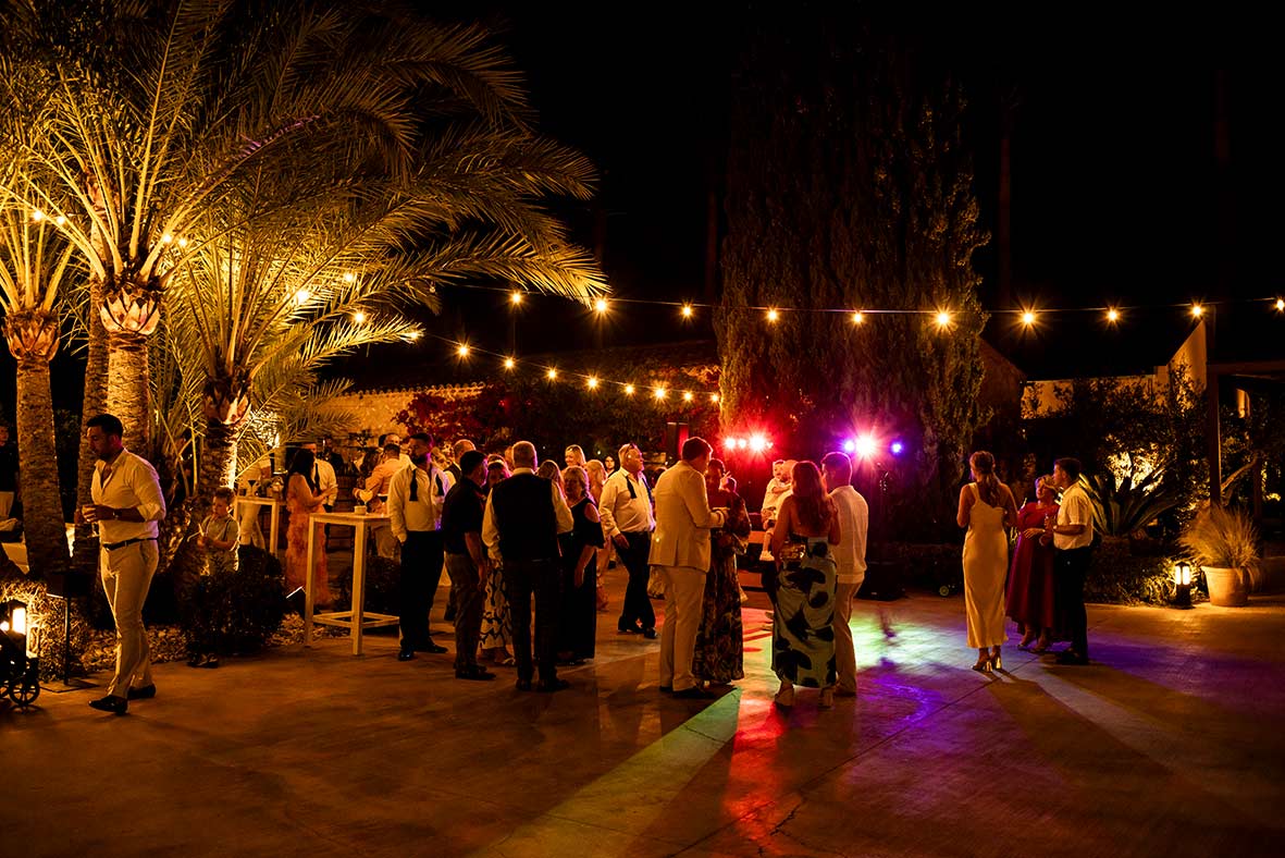 wedding party Son Mir Mallorca night lights